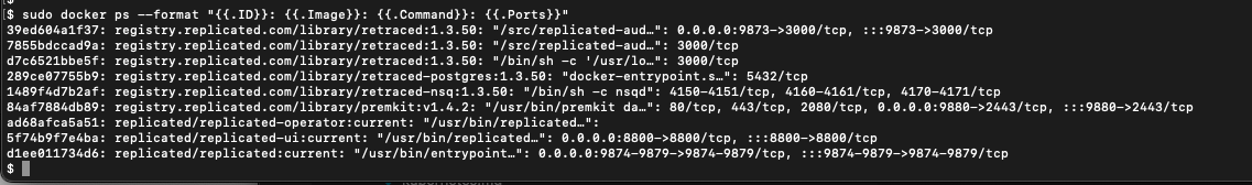 Replicated successfully installed Replicated successfully installed