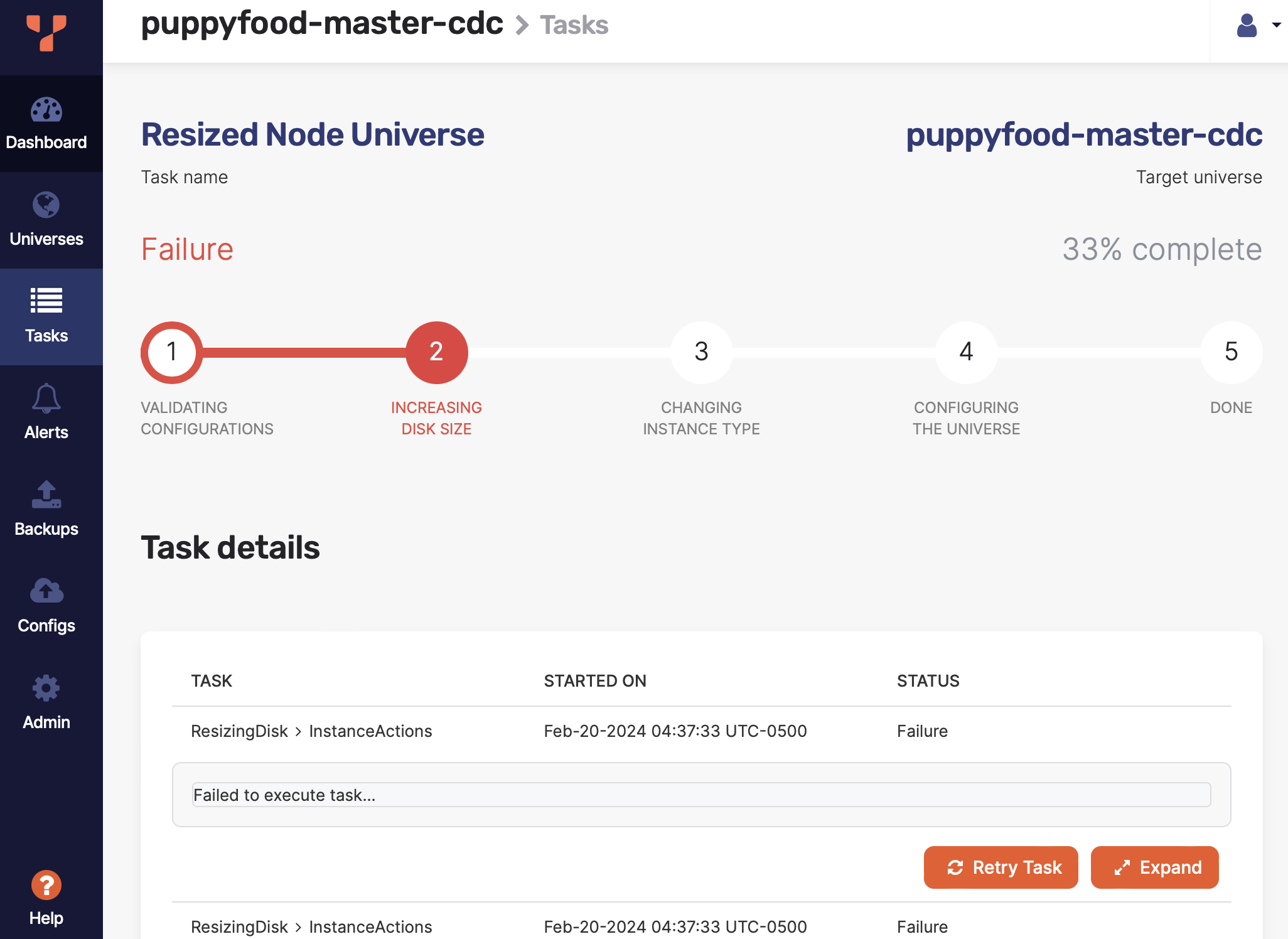 Retry task Retry task